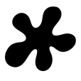 Black asterisk symbol on a white background