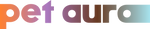 Colorful logo of 'pet aura' with a gradient effect.